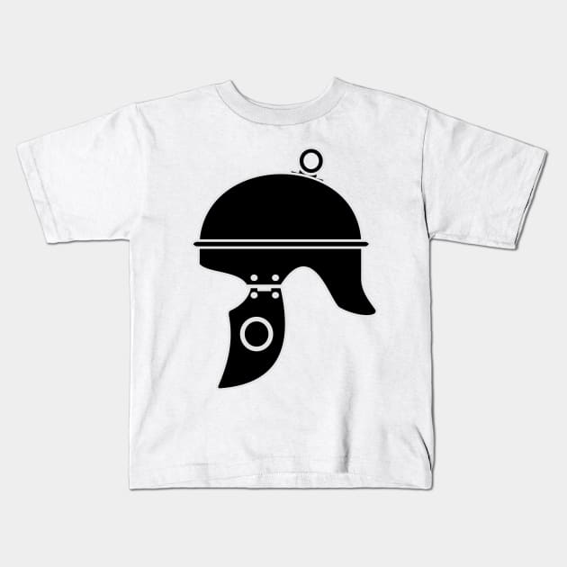 Republican Roman Helmet (Black) Kids T-Shirt by PabloDeChenez